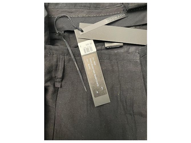 Autre Marque Pantalones MASNADA negros de lino estilo sarouel - vista 2