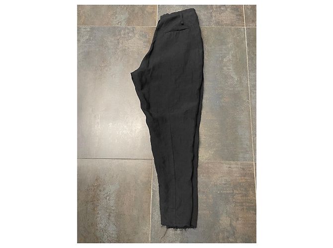 Autre Marque Pantalones MASNADA negros de lino estilo sarouel - vista 4