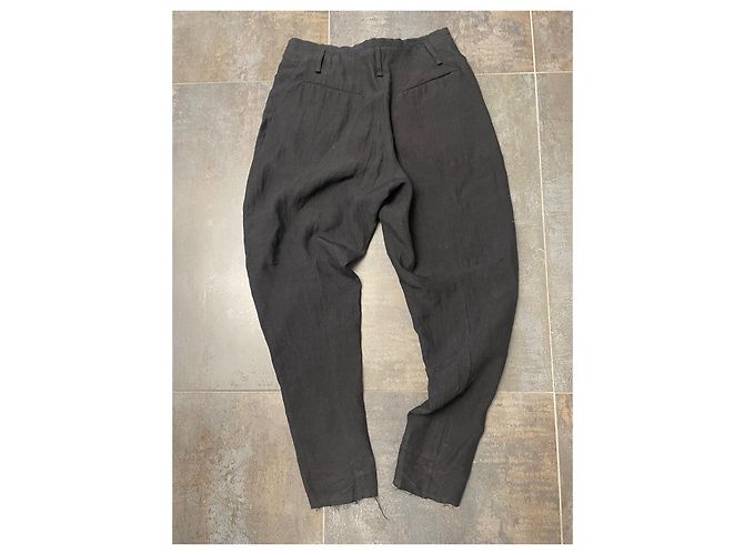 Autre Marque Pantalones MASNADA negros de lino estilo sarouel - vista 6