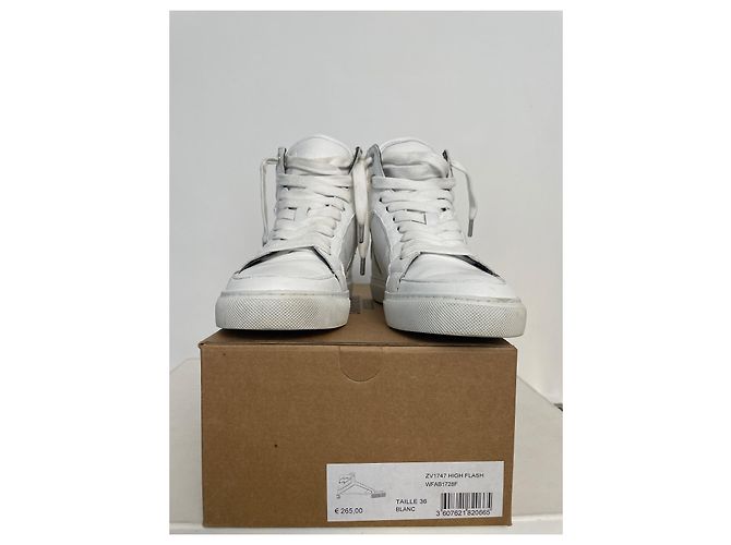 Sneakers Zadig & Voltaire ZV1747 HIGH FLASH in pelle bianca Bianco - vista 2