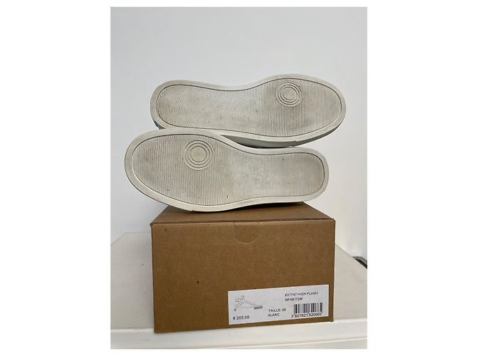 Sneakers Zadig & Voltaire ZV1747 HIGH FLASH in pelle bianca Bianco - vista 4