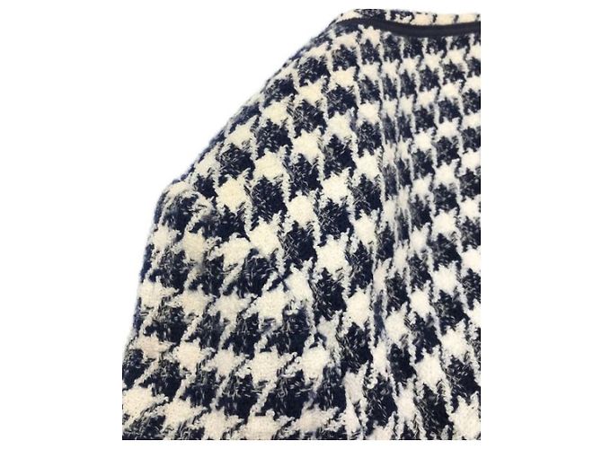 ***CHANEL-Tweed-Setup Weiß Marineblau - Ansicht 2