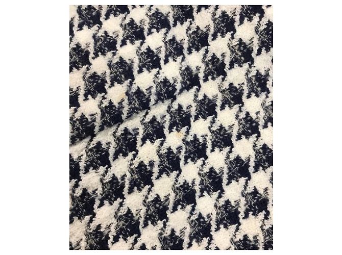 ***CHANEL-Tweed-Setup Weiß Marineblau - Ansicht 3