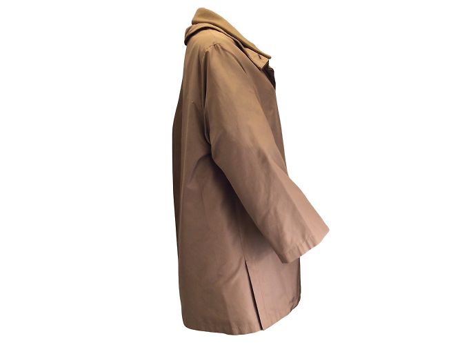 Akris Brown Angora Coat and Silk Overcoat Two-Piece Set - view 2