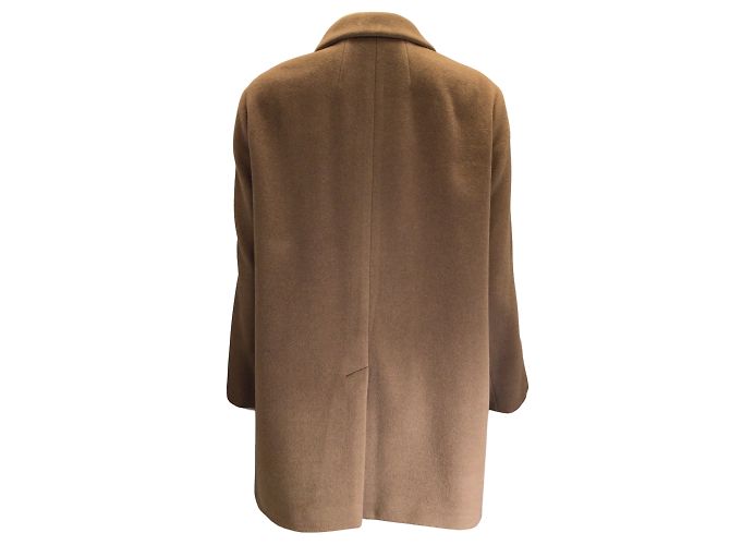 Akris Brown Angora Coat and Silk Overcoat Two-Piece Set - view 6