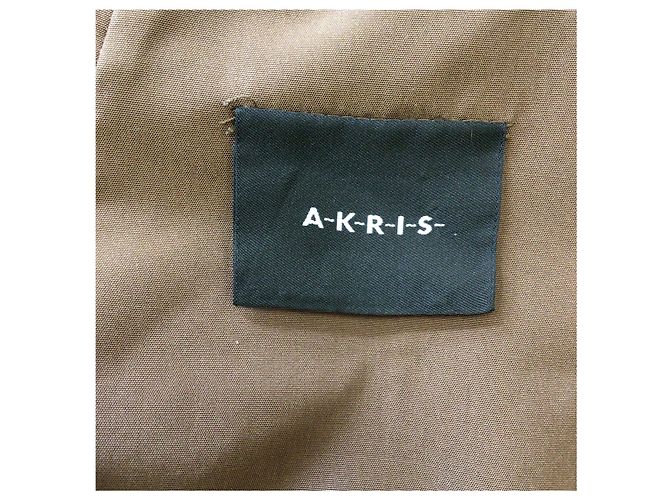Akris Brown Angora Coat and Silk Overcoat Two-Piece Set - view 7