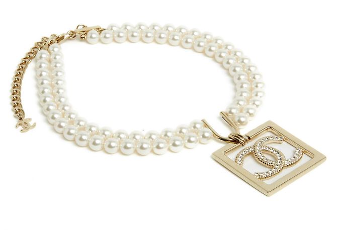 Chanel 23P set CC in orecchini quadrati XL D'oro - vista 2