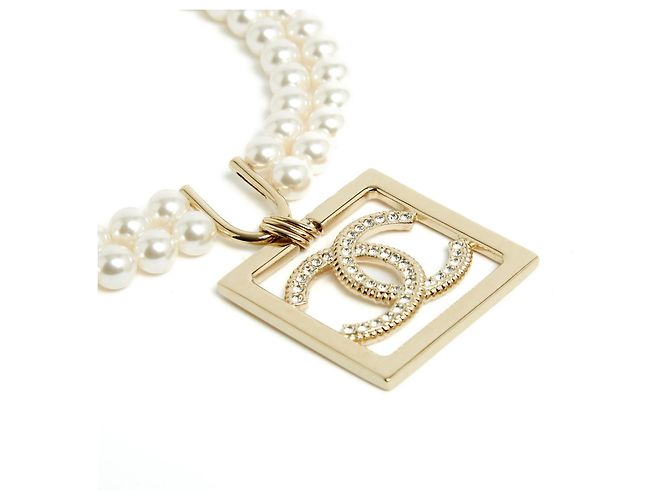 Chanel 23P set CC in orecchini quadrati XL D'oro - vista 3