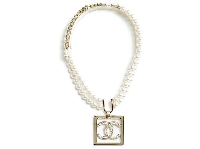 Chanel 23P set CC in orecchini quadrati XL D'oro - vista 7