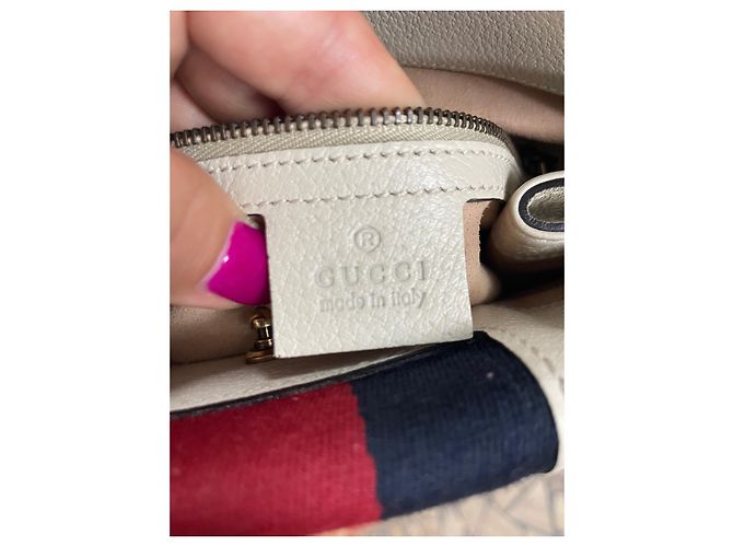 Borsa Gucci in pelle bianca Bianco - vista 16