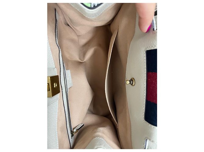 Borsa Gucci in pelle bianca Bianco - vista 17