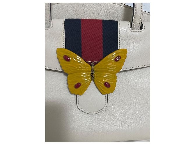 Borsa Gucci in pelle bianca Bianco - vista 20