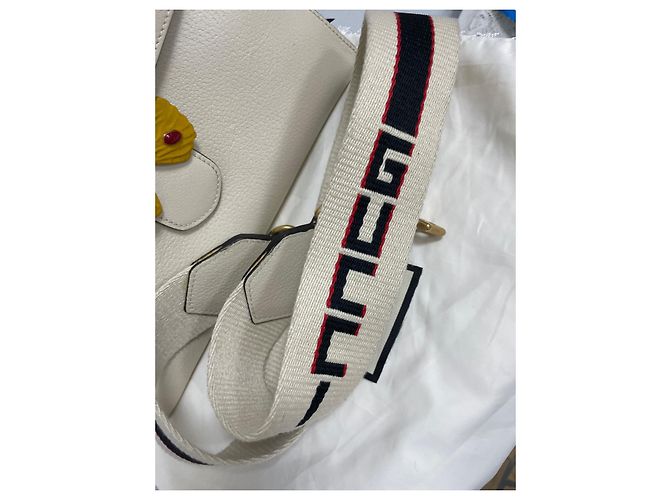 Borsa Gucci in pelle bianca Bianco - vista 6