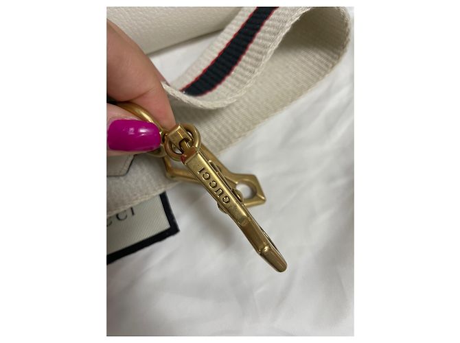 Borsa Gucci in pelle bianca Bianco - vista 7