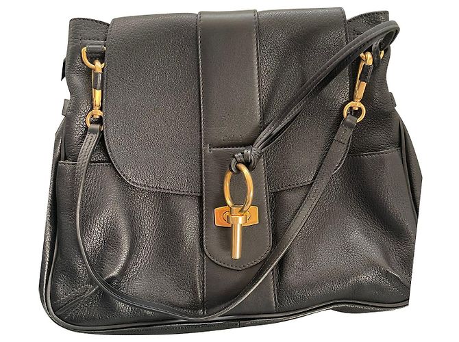 Chloé Borsa a tracolla piccola Chloe Lexa in pelle nera - vista 20