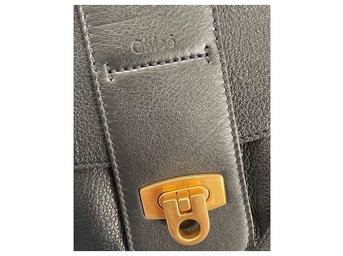 Chloé Borsa a tracolla piccola Chloe Lexa in pelle nera - vista 7