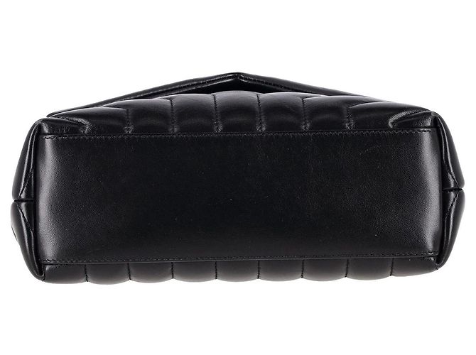 Borsa a tracolla Loulou piccola Saint Laurent in pelle nera Nero - vista 4