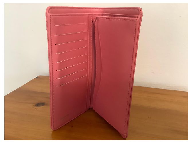 Chanel Caviar Chevron Geldbörse Rosa Leder Pink - Ansicht 7