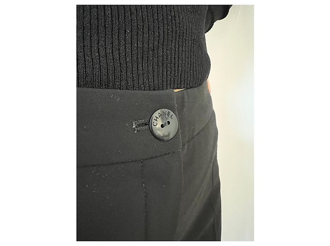 Pantalones Chanel negros de cintura baja. - vista 15