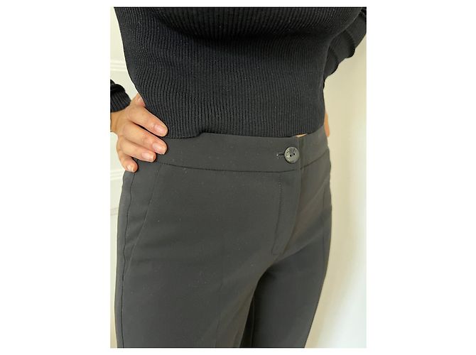 Pantalones Chanel negros de cintura baja. - vista 16