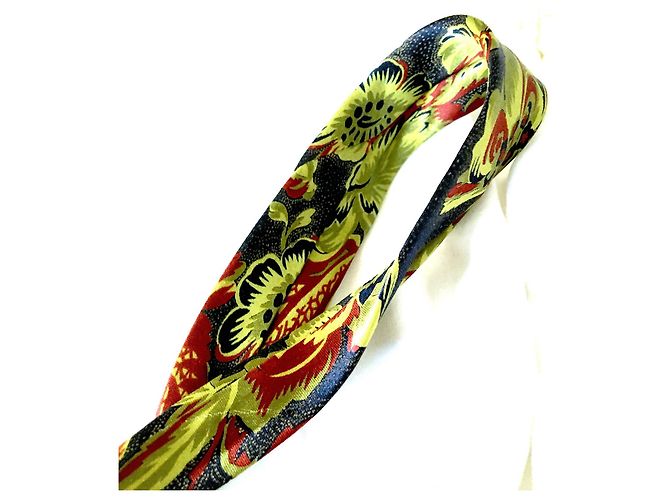 Cravatta Kenzo Vintage in seta con stampa floreale Multicolore Verde chiaro - vista 8