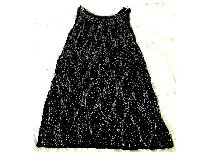 Top Zara da donna con maniche cadenti con paillettes Nero Gold hardware - vista 7