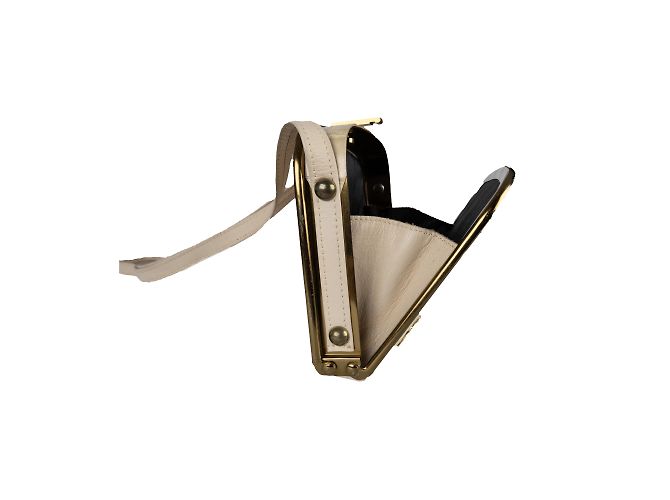 Autre Marque Borsa a tracolla Collezione Privée con stampa coccodrillo Bianco sporco - vista 6