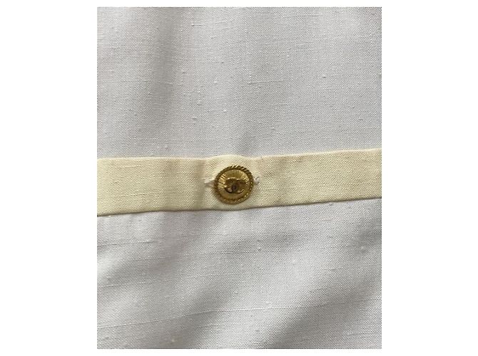 ***CHANEL Ärmellose Jacke, einteiliger Aufbau Weiß - Ansicht 5