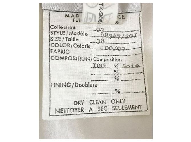 ***CHANEL Ärmellose Jacke, einteiliger Aufbau Weiß - Ansicht 7