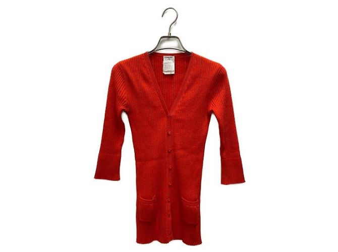 *** Configuración de cárdigan de canalé CHANEL Roja - vista 2