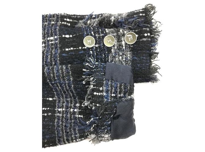 *** Terno de tweed CHANEL Azul marinho - vista 5