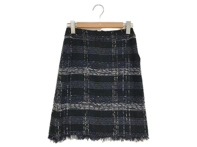 *** Terno de tweed CHANEL Azul marinho - vista 7