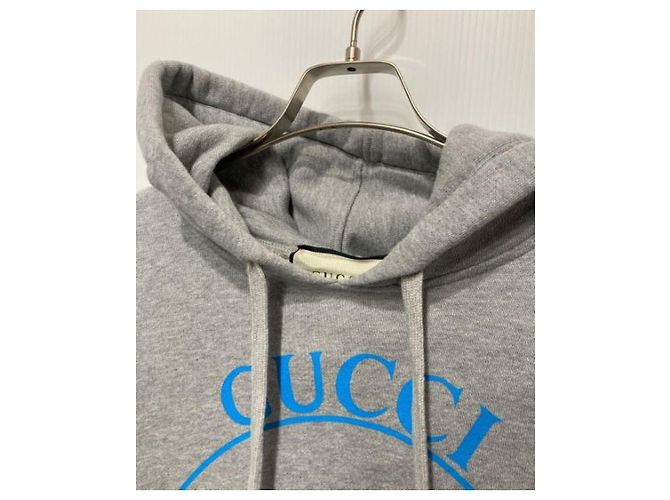 ***GUCCI Kapuzenpullover mit Disc-Print Grau - Ansicht 4