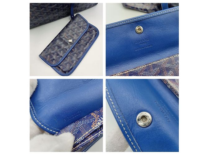 Goyard Borsa Goyard Shopping Saint Louis PM blu - vista 5