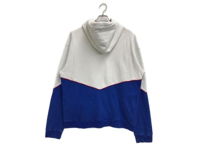 ***Felpa con cappuccio e zip con logo GUCCI Bianco Blu - vista 2