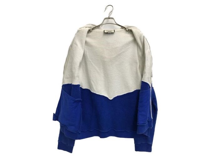 ***Felpa con cappuccio e zip con logo GUCCI Bianco Blu - vista 5
