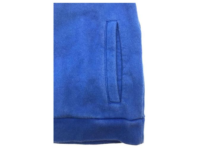 ***Felpa con cappuccio e zip con logo GUCCI Bianco Blu - vista 6