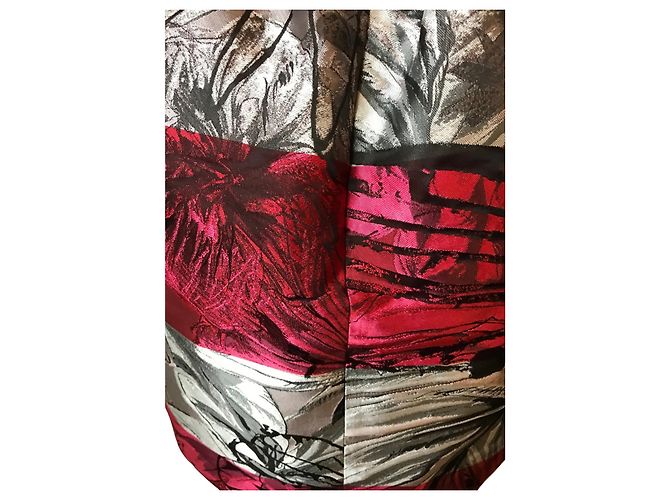 Autre Marque Gonna in broccato Marco Bologna Argento Rosso - vista 2