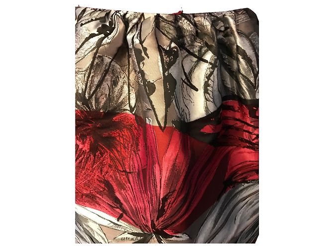 Autre Marque Gonna in broccato Marco Bologna Argento Rosso - vista 4