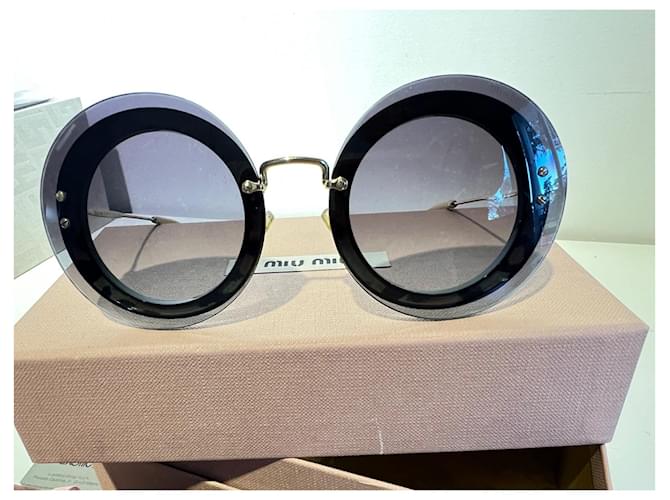 Gafas redondas Miu Miu Negro - vista 3