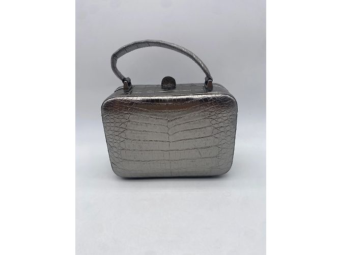 NANCY GONZALEZ Borsa a mano T.  Pelli esotiche Grigio - vista 2
