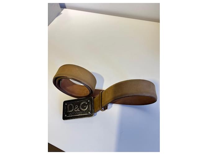 Dolce & Gabbana Dolce Gabana Ledergürtel Beige - Ansicht 2