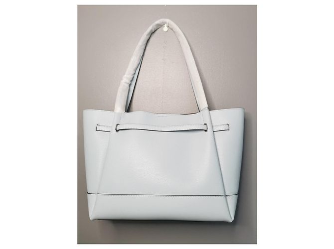 Borsa tote Michael Kors in pelle martellata azzurra Blu Blu chiaro Silver hardware - vista 6