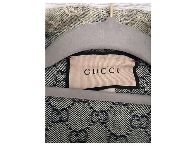 Gucci Monogramm Baumwolljacke Hellblau - Ansicht 4