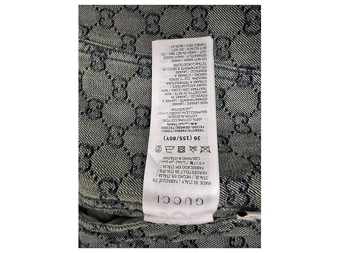 Gucci Monogramm Baumwolljacke Hellblau - Ansicht 6