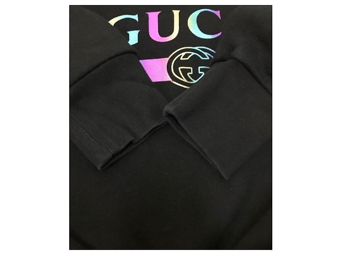 ***Sudadera con capucha y logo de GUCCI Aurora Negro - vista 7