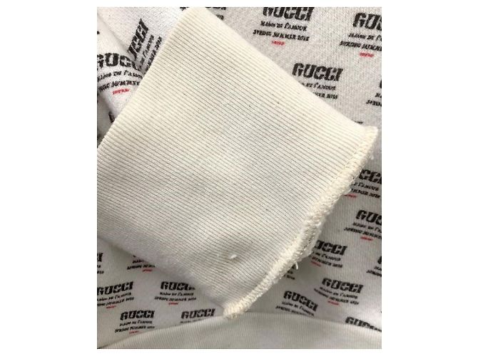 *** Felpa con cappuccio con mini logo GUCCI Bianco - vista 5