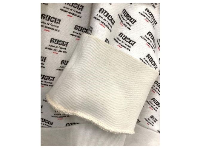 *** Felpa con cappuccio con mini logo GUCCI Bianco - vista 6