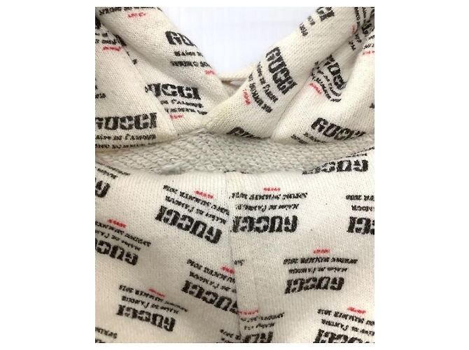 *** Felpa con cappuccio con mini logo GUCCI Bianco - vista 7