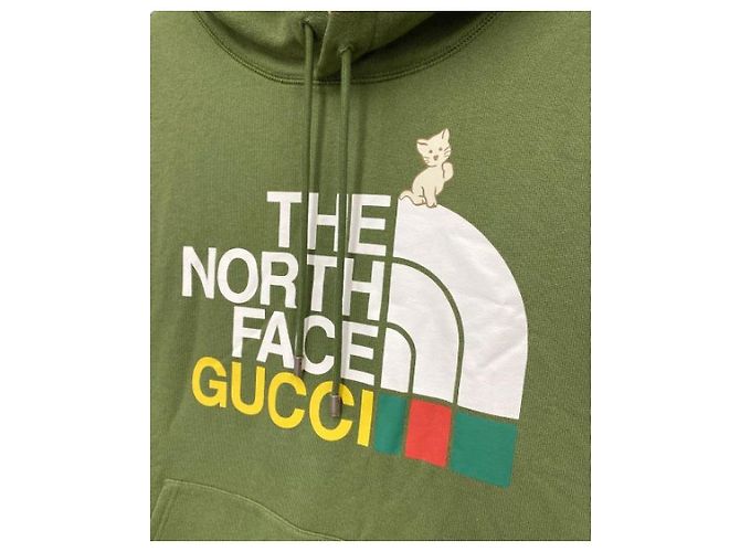 ***Ärmelloser Kapuzenpullover von THE NORTH FACE x GUCCI Grün - Ansicht 4
